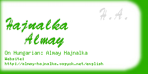hajnalka almay business card